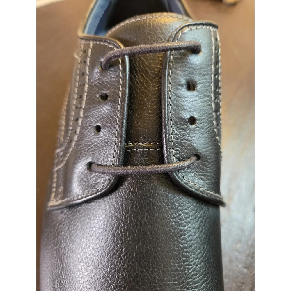 Johnston & Murphy Men's Raleigh XC Flex Leather Plain Toe Black Sz 10.5 NEW $175